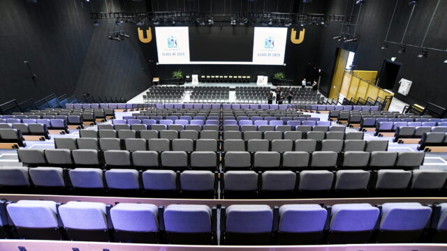 DLB Digital Life Building main hall auditorium with seats extended