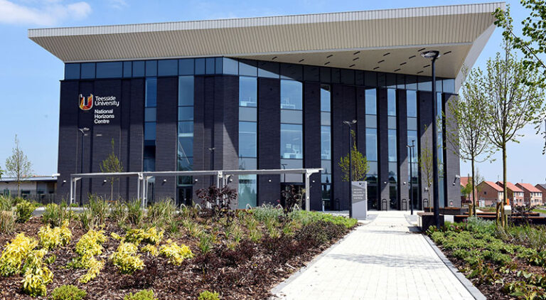 National Horizons Centre building exterior with landscaped entrance path